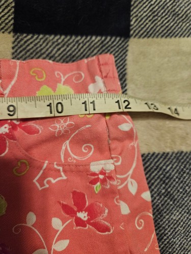 Disney Girls Pink and Green Floral Pull On Shorts Size 8 - Picture 7 of 9