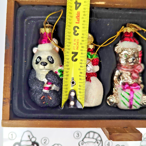 Thomas Pacconi | 2004 Glass Ornament Collection | Set of 12 Panda Elephant Cat + - Picture 7 of 7