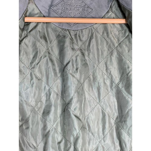 JouJou Utility Jacket Embroidered Flowers Insulated Army Green Girls L 14/16 - Picture 10 of 12