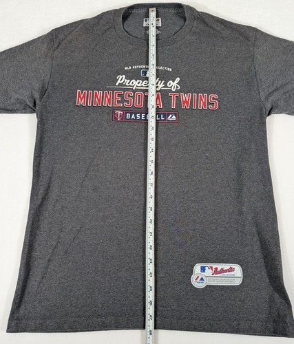 Minnesota Twins T-Shirt Size M Medium Grey Shirt Baseball Majestic Authentic - Bild 5 von 9
