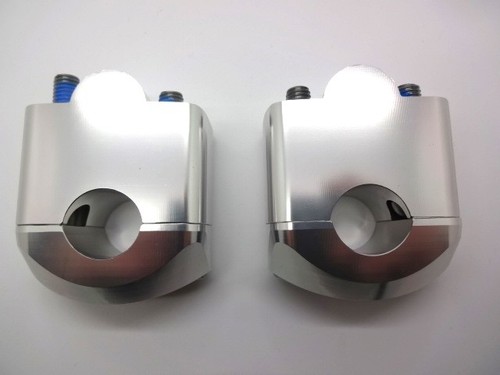 22.2m CNC Solid Risers 30mm Rise Handlebar Bar Risers Silver MB-93 - Picture 1 of 5