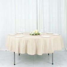 Beige 90 ROUND POLYESTER TABLECLOTH Wedding P...