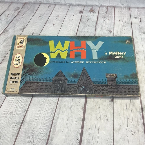 Vintage 1958 Alfred Hitchcock Presents Why Mystery Board Game Milton Bradley