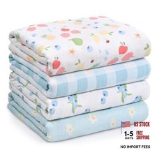 Muslin Swaddle Blankets - 4Pk Receiving Blanket - Large 35" x 40"