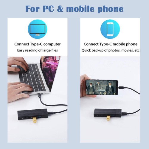 Mobile externe SSD Adapter Gehäuse M.2 NVME SATA M-Key B+M Key Type-C Hub - Bild 14 von 15