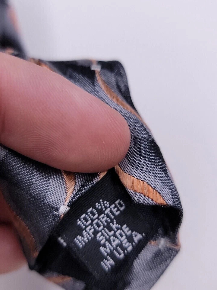 Corbata formal Paul Lawrence niños niños 50"Lx3"W plata/naranja Foto 4 de 4