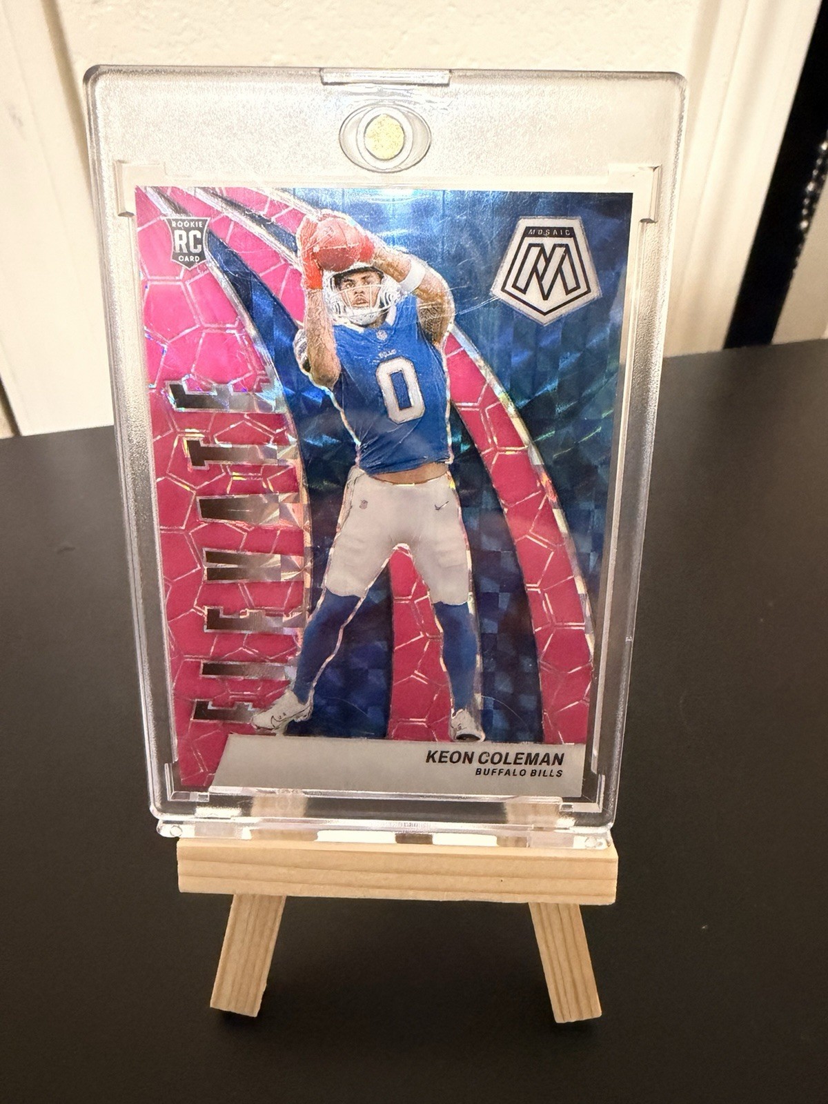 Keon Coleman Panini Mosaic Elevate #5 Pink Fluorescent