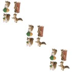  3 Count Eichhörnchen Deko Figur Gartendekoration Mini -Eichhörnchen -Figuren