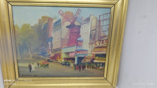 1951 PEINTURE FERNAND GUIGNIER PEINTRE PARISIEN COTE PARIS 22 X 27 BON ETAT - Imagen 8 de 16