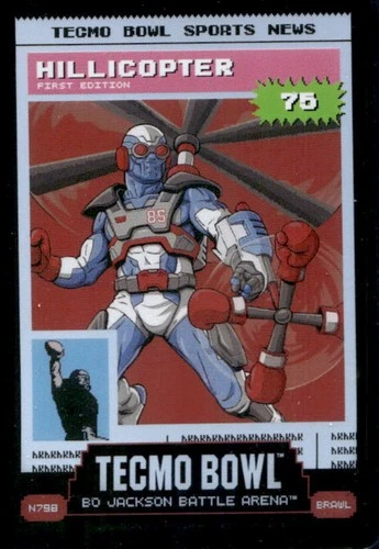2026 Bo Jackson Battle Arena Tecmo Bowl Hillicopter First News Battlefoil #N798