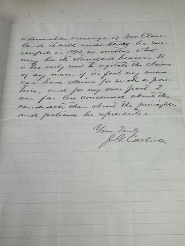 Álbum de autógrafos de 1891 cartas, notas Oliver Wendell Holmes, senadores, gobernadores - Imagen 7 de 23