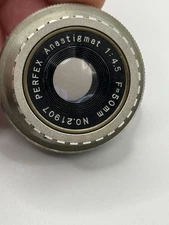 Perfex Anastigmat 50 mm f/4.5 Lens No. 21907 — Tested Working — Vintage USA