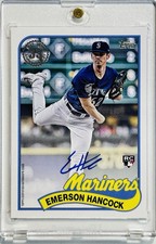 2024 Topps Emerson Hancock RC 1989 Topps Baseball Autograph Rookie Mariners