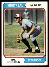1974 Topps Hal Breeden Montreal Expos #297