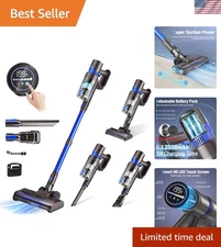 Self-Standing Cordless Vacuum - Ultra-Quiet, 3 Suction Modes, 6-in-1 Included