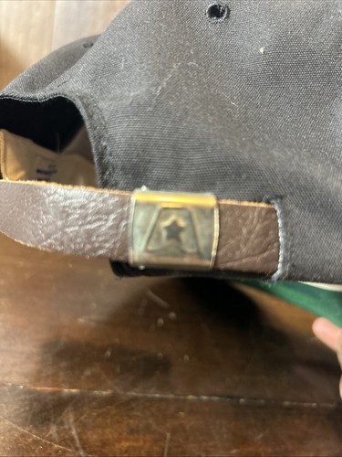 Cappello vintage Texace Golf Rope Shawnee Country Club C.C. Strapback in pelle KS ? OK ? - Foto 7 di 10