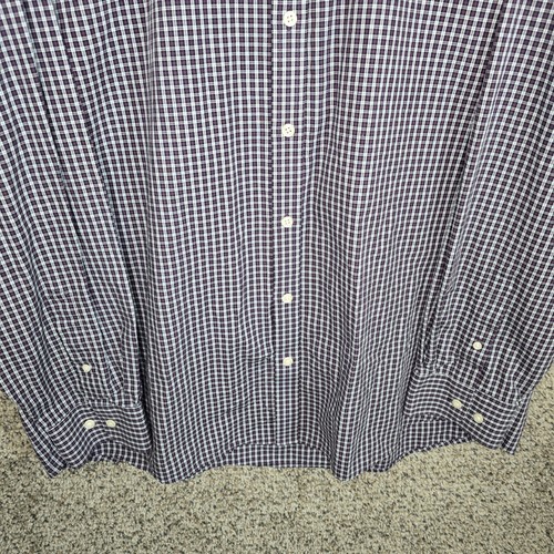Jos A Bank Shirt Mens XL Purple Plaid Button Up Traditional Fit Stretch Cotton - Picture 5 of 7