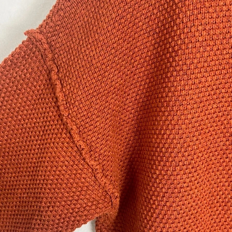 Женский свитер топ Free People FP Beach размер M красный вязаный Henley большого размера Hi Lo - Изображение 4 из 4