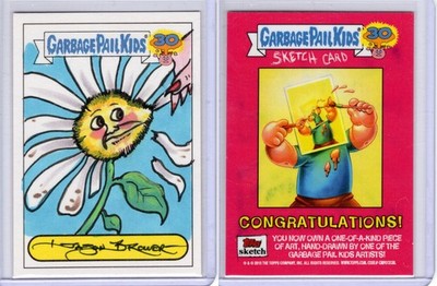 2015 Garbage Pail Kids 30th Anniversary Jason Brower Plucked Daisy Sketch Card