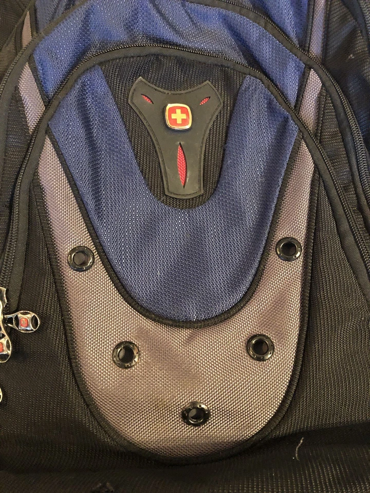 SwissGear Wenger 减震笔记本电脑背包黑色海军蓝企业包 — 第 2/4 张图片