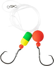 3Pcs Pompano Rigs for Surf Fishing Pre-Rigged with Floats, High-Low High Carbon