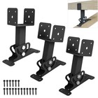 3PCS Roof Riser Brackets Kit - Adjustable Pergola Beam Brackets - Heavy Duty Mou