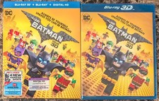 NEW The LEGO Batman Movie 3D Blu-ray Digital Copy 2-Disc Set Embossed Slipcover