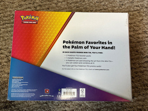 Pokemon TCG Kanto Friends 5 Mini Tin Box Set Sealed Costco Exclusive 2021 ππ - Picture 2 of 2