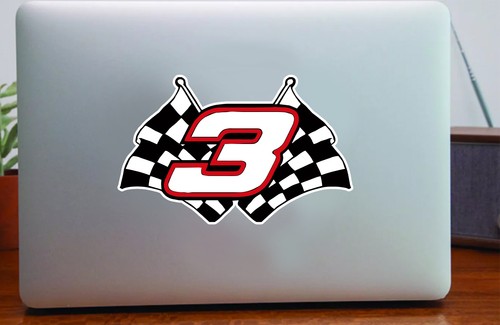 Dale Earnhardt #3 karierte Flagge Nascar Logo Vinyl Aufkleber/Sticker 10 Größen!!! - Bild 3 von 4
