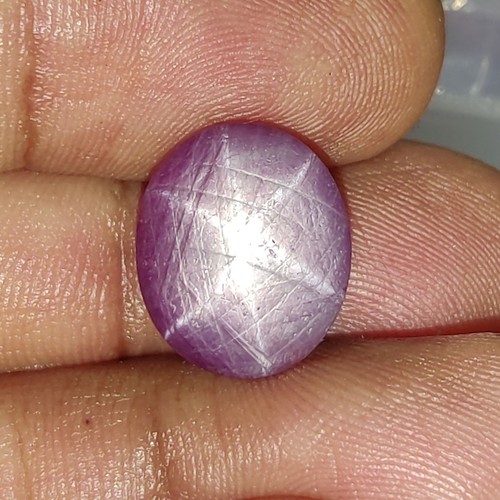 Natural Star Ruby Oval Shape Cabochon Six Rayed Star Gemston 11.65 Ct 14X12X6 mm - Picture 5 of 7
