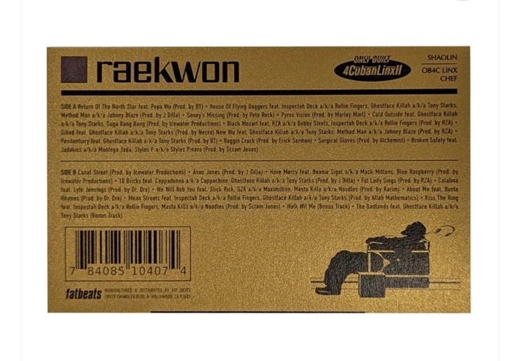 RAEKWON Only Built 4 Cuban Linx II Cassette Tape SEALED Wu-Tang Clan Ghostface 2 - Image 2 of 4