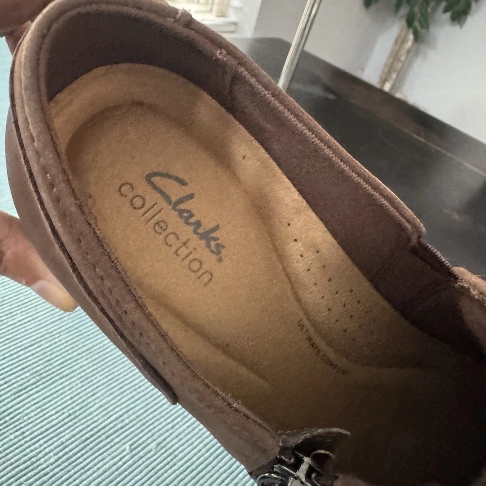 Мокасины Clarks коричневая кожа размер 11 женские - Изображение 3 из 4