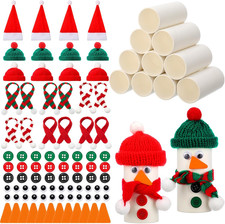 12 Set Christmas Cardboard Tubes for Craft 1.5'' X 3.4'' DIY Snowman Craft with