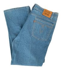 VTG Levis Brown Tab 40x29 Jeans Mens 40 Blue Denim Light Wash 80s USA Made