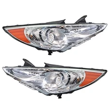 LABLT Projector Headlights For 2011-2014 Sonata Halogen Chrome Left&Right Side
