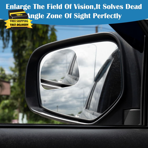 2 Pack Side Mirror Blindspot, High Defin Glass Frameless Convex Blind Spot Mirro - Picture 5 of 8