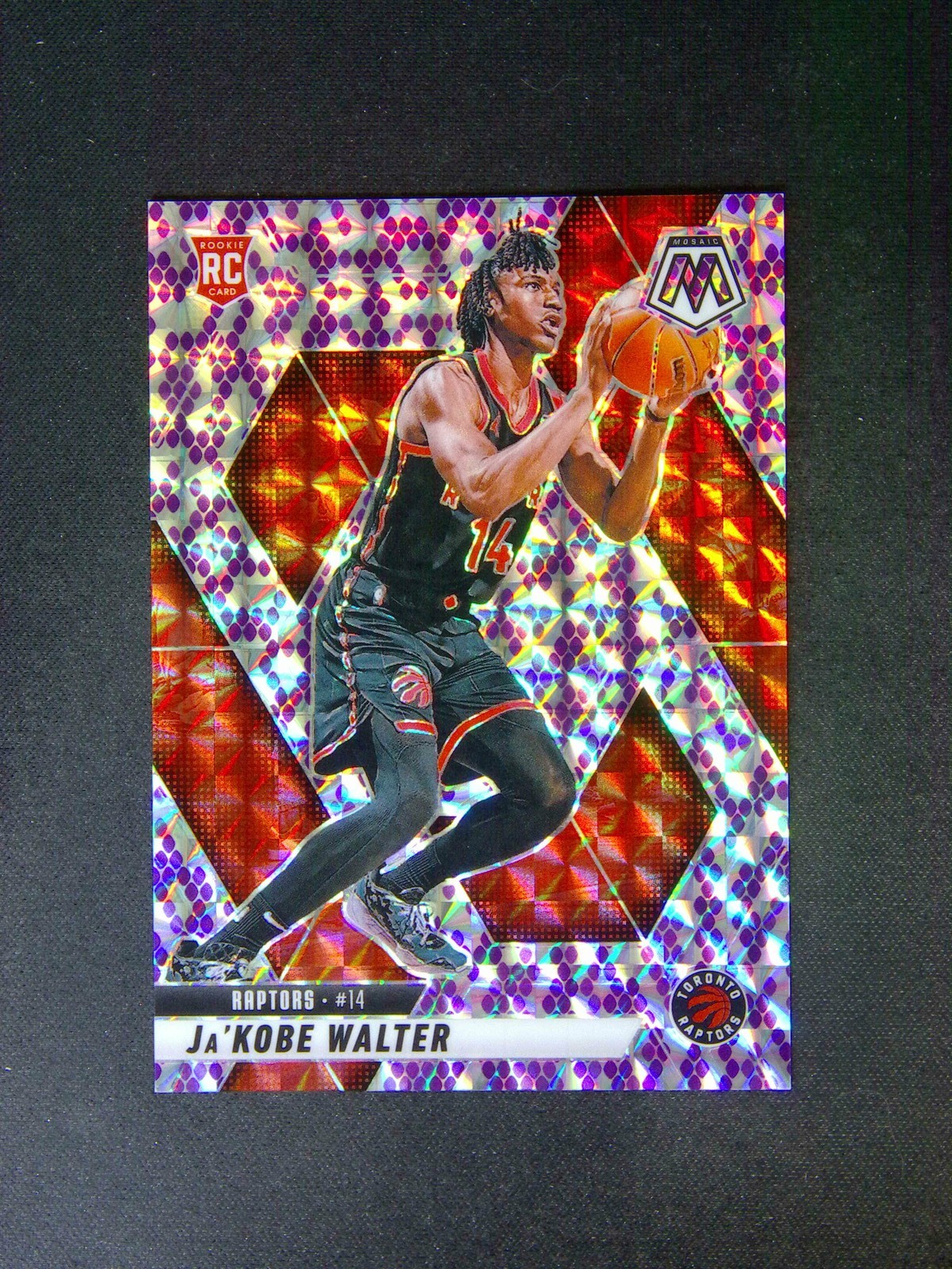 2024-25 Panini Mosaic Ja'Kobe Walter #234 RC Rookie Purple Snakeskin /24