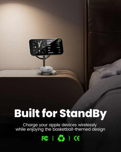 Station de Charge Sans Fil Magnétique X85 3 en 1 pour iPhone pour Apple Watch/AirPods - Photo 4 sur 33