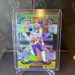 2023 Select Jordan Addison RC Silver Concourse Die Cut Green & Yellow