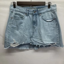 REWASH Brand Womens Blue Vintage Reunion Distressed Denim Jean Mini Skirt Size 9