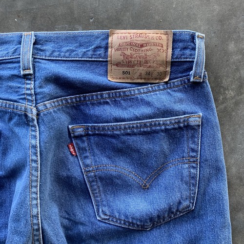 Vintage Levi’s 501 Made In USA 90s Blue Denim Jeans 34x30”