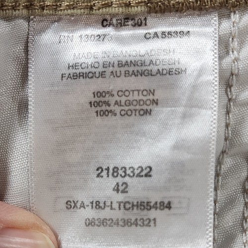 Lee Dungarees Mens Cargo Beige Khaki Shorts Size 42 100% Cotton 10' Inseam Belt - Picture 17 of 19