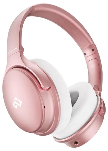 Upgrade Rose Gold Active Noise Cancelling Headphones with Microphone Wireless...