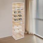 Folding Shoe Organizer Storage Shoe Box Cabinet Portable Shoe Rack for Entryway