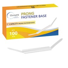 OLYMPX 100 Pcs of 1 Inch Capacity Premium Metal Paper Prong Fasteners Bases, ...