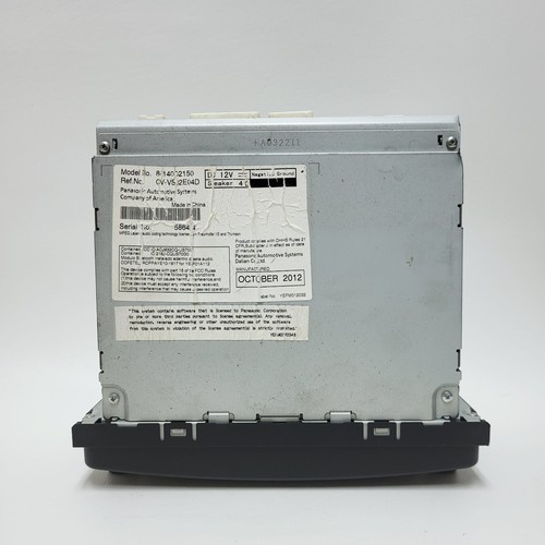 2013 Toyota Corolla Panasonic Radio Stereo 8614002150 57056 FOR PARTS OR REPAIR. - Picture 7 of 10