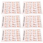  6 Pcs Learning Posters Asl Numbers Letters American Sign Language