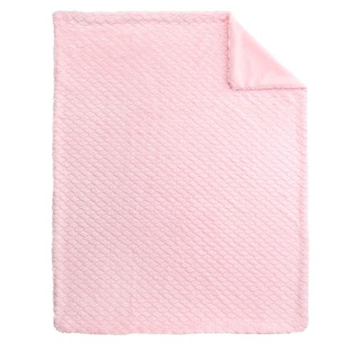 Manta de bebé suave rosa claro grande EVERYDAY KIDS para bebé niña - Imagen 3 de 3
