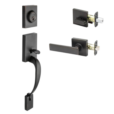 #ad Craftsman Tuscan Bronze Door Handleset with Craftsman Handle Trim $73.58