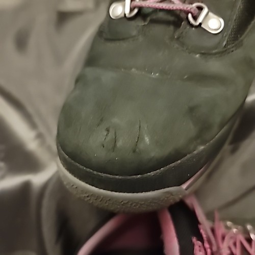 Timberland Black and Hot Pink Lace Up Boots Womens Size 7 Hiking - Picture 5 of 13